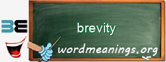 WordMeaning blackboard for brevity